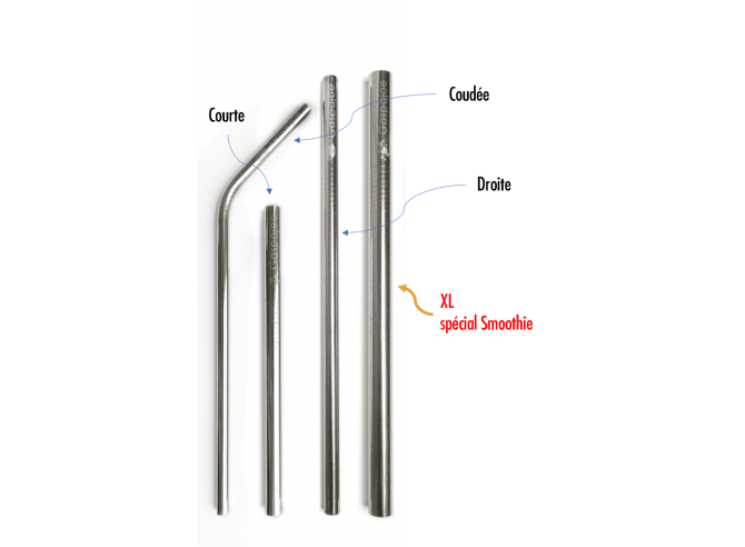 Paille XL en inox
