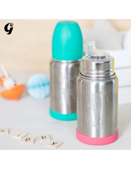 biberon incassable en inox sans plastique
