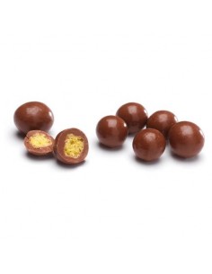 Billes de maïs soufflé enrobées de chocolat au lait bio 2