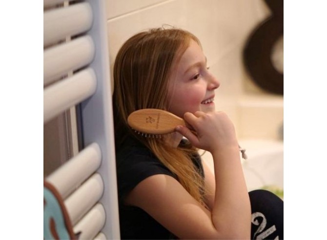 Brosse à cheveux pour enfants en bambou