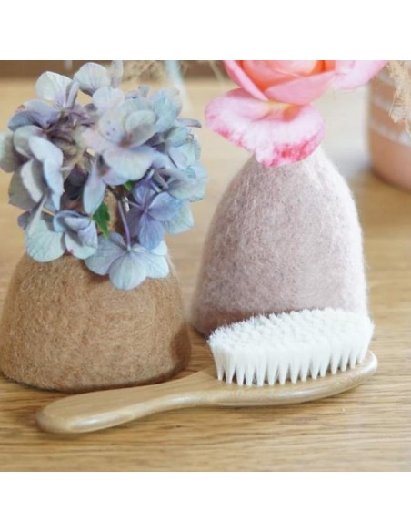 Brosse à cheveux pour bébé en bambou