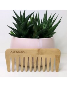 peigne pour cheveux bouclés en bambou