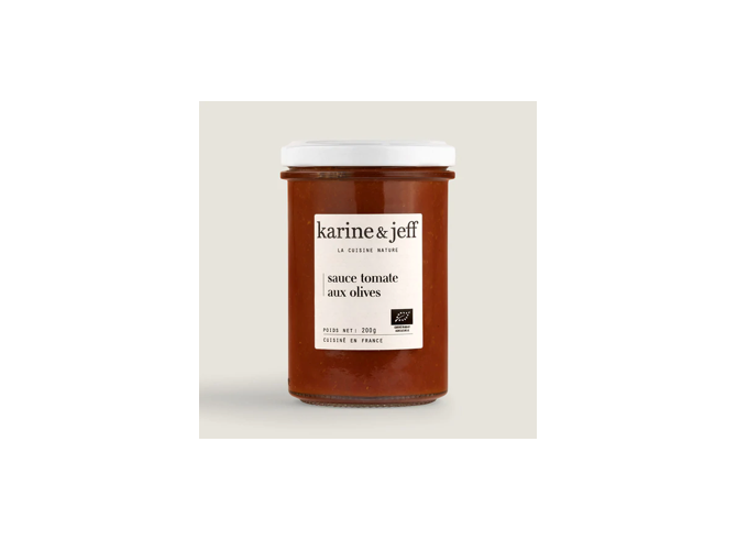 Sauce tomate aux olives bio