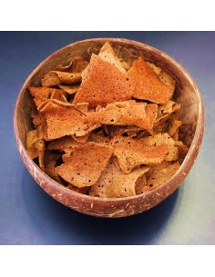 Chips de sarrasin croustillantes, aux notes épicées. Naturellement sans gluten.