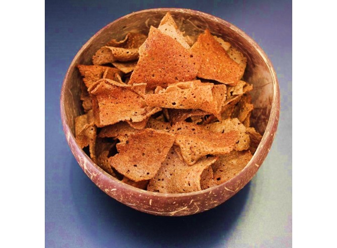 Chips de sarrasin croustillantes, aux notes épicées. Naturellement sans gluten.