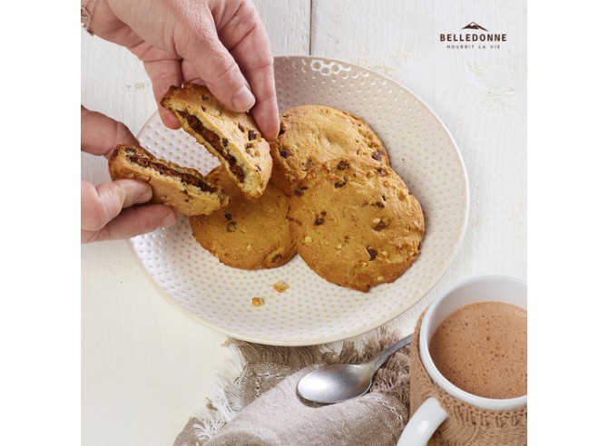 cookie bio fourré chocolat noir et amandes