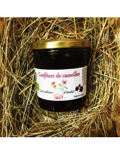confiture de casseille bio de pleine terre, un fruit rouge entre le cassis et la groseille, en moins acidulé... Miam !