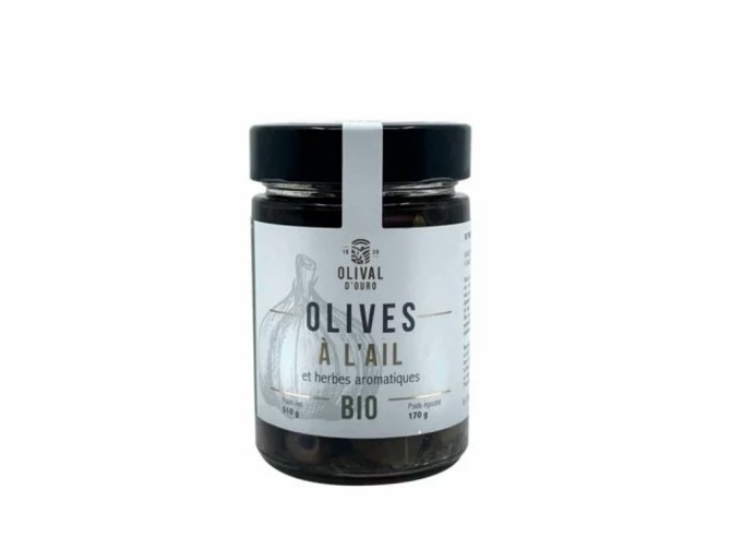 Olives vertes & noires à l'ail Bio - 200g