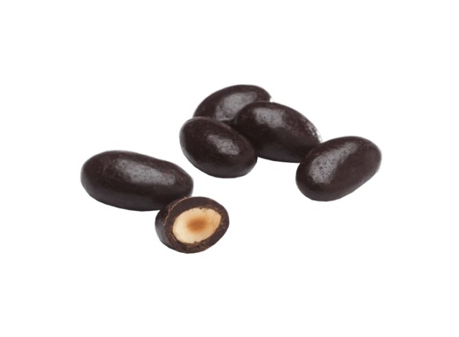 Amandes complètes Bio enrobées de chocolat noir 74%