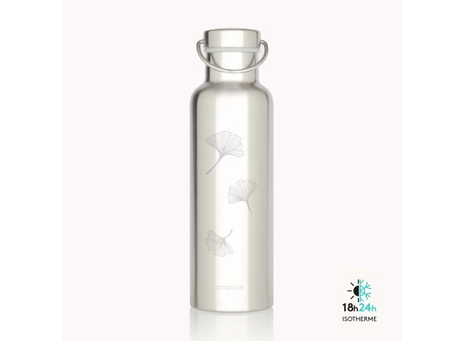 gourde isotherme 100% inox  (12 h pour le chaud, 18h pour le froid)