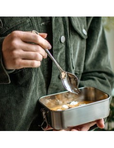 cuillère-fourchette 2 en 1, tout inox 2
